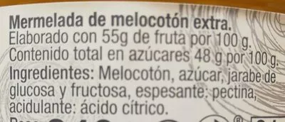 Lista de ingredientes del producto Confiture de pêche Auchan 