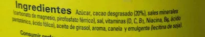 Lista de ingredientes del producto CACAU NESQUIK EN POLS Nestlé 