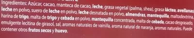 Lista de ingredientes del producto Bombones Caja Roja Nestle 