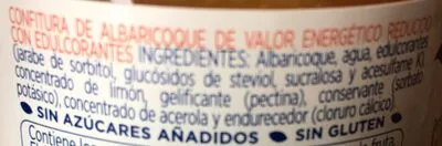 Lista de ingredientes del producto Mermelada de albaricoques diet Hero 280 g