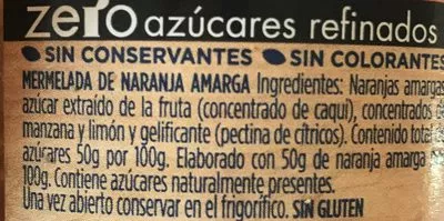 Lista de ingredientes del producto Mermelada naranjas amarga Hero 