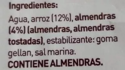 Lista de ingredientes del producto Natura Almendra Borges 1 l