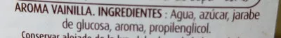 Lista de ingredientes del producto Aroma de vainilla Vahiné 200 ml