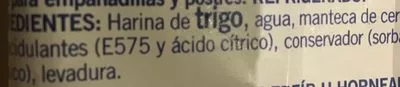 Lista de ingredientes del producto Obleas Buitoni 