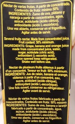 Lista de ingredientes del producto Don Simón Néctar Merienda Don Simón 