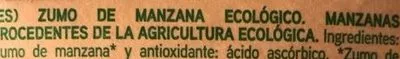 Lista de ingredientes del producto Zumo Manzana Ecológico Don Simón 1 l