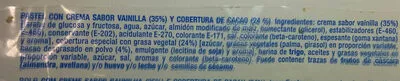 Lista de ingredientes del producto Caña de chocolate Martinez 95 g