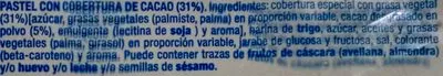 Lista de ingredientes del producto Palmera bañada al cacao Martínez 80 g