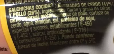 Lista de ingredientes del producto Baviera Campofrio 