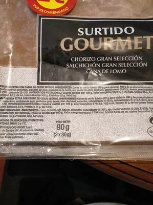 Lista de ingredientes del producto Surtido de loncheados Navidul 90 g