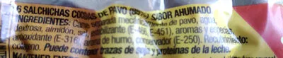 Lista de ingredientes del producto Salchichas frankfurt Campofrio 