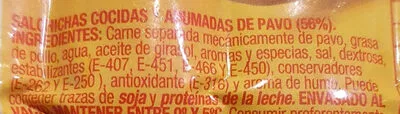 Lista de ingredientes del producto Hot dog bocadillo pavo Oscar Mayer 275 g