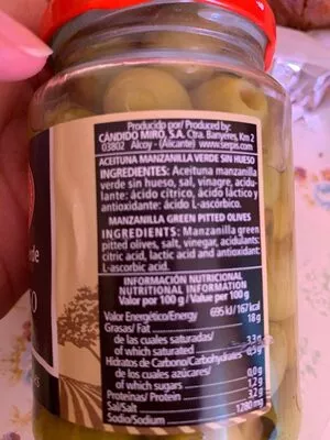 Lista de ingredientes del producto  Serpis 