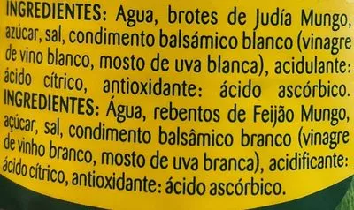 Lista de ingredientes del producto Brotes germinados Bonduelle 