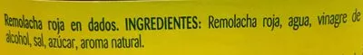 Lista de ingredientes del producto Remolacha en dados Bonduelle 