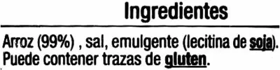 Lista de ingredientes del producto Tortitas Arroz Auchan 130 g