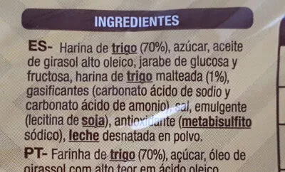 Lista de ingredientes del producto Galletas Tostadas Auchan 800 g (4 x 200 g)