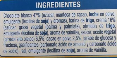 Lista de ingredientes del producto Galetta de cacao selecta 252 g