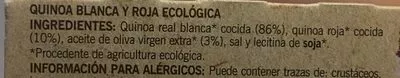 Lista de ingredientes del producto Quinoa Blanca y Roja Carretilla Eco, Carretilla 250 g (2 x 125 g)