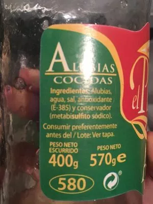 Lista de ingredientes del producto Flageolet  400 g