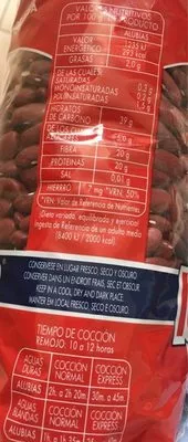 Lista de ingredientes del producto Alubia Luengo Morada B / Luengo 