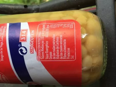 Lista de ingredientes del producto Garbanzos Luengo 