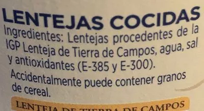 Lista de ingredientes del producto Origen Luengo 