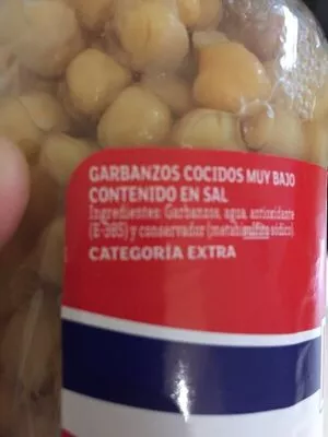 Lista de ingredientes del producto Garbanzos Luengo 