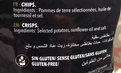 Lista de ingredientes del producto Chips premium Frit Ravich 