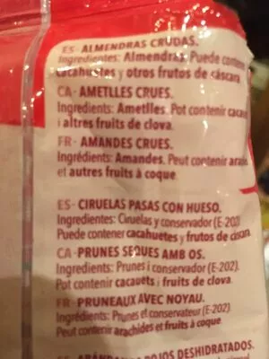 Lista de ingredientes del producto Amandes Frit Ravich 