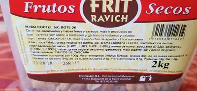 Lista de ingredientes del producto Cocteleo Frit Ravich 