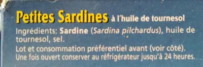 Lista de ingredientes del producto Sardinillas pescamar 81 g