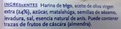 Lista de ingredientes del producto Tortas de aceite Inés Rosales 180 g (6 x 30 g)