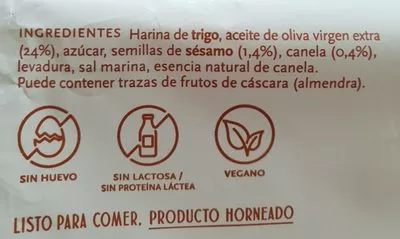 Lista de ingredientes del producto Torta de Aceite Con Canela Inés Rosales 