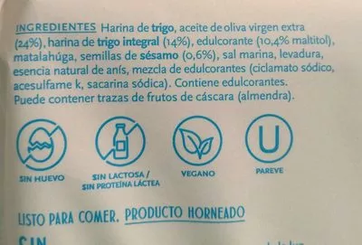 Lista de ingredientes del producto Tortas De Aceite - Sin Azucar Inés Rosales 