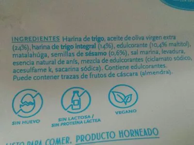 Lista de ingredientes del producto Tortas De Aceite - Sin Azucar Inés Rosales 