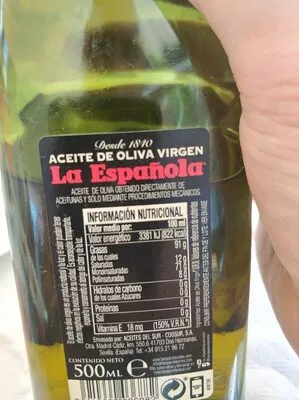 Lista de ingredientes del producto Aceite de oliva virgen La Española 