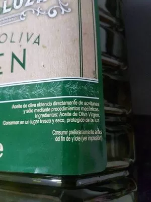 Lista de ingredientes del producto Aceite de Oliva  Virgen La Andaluza 