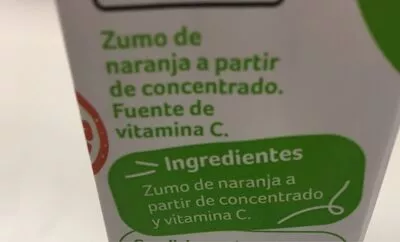 Lista de ingredientes del producto Jus d'orange en briquette Auchan 