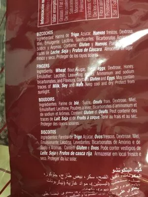 Lista de ingredientes del producto Bizcocho King  