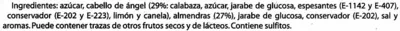 Lista de ingredientes del producto Mazapán de cabello de ángel "Lacasa" Lacasa 300 g