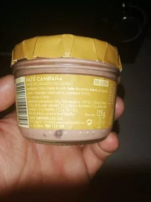 Lista de ingredientes del producto Paté Campaña casa tarradellas 