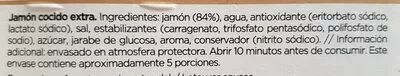 Lista de ingredientes del producto jamon cocido grand bouquet Noel 200 g