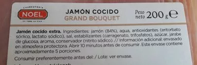 Lista de ingredientes del producto Grand bouquet jamon cocido extra Noel 200 g