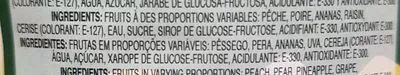 Lista de ingredientes del producto Cocktail de fruits au sirop Mocitos 