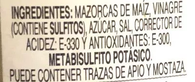 Lista de ingredientes del producto Rioverde Mazorquitas Maiz 170 g Rioverde 170 g