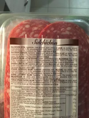 Lista de ingredientes del producto Saucisson D'espagne, La Barquette De Serrano 