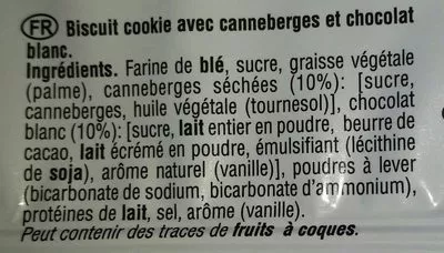 Lista de ingredientes del producto Grandes big cookies  