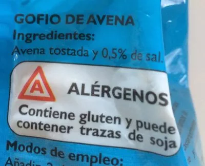 Lista de ingredientes del producto Avena instantanea La piña 