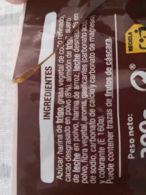 Lista de ingredientes del producto Barquillo con relleno de chocolate Auchan 